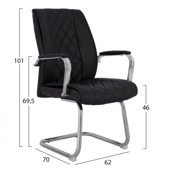 Conference chair FK1105.01 in black color Conference chair FK1105.01 in black color