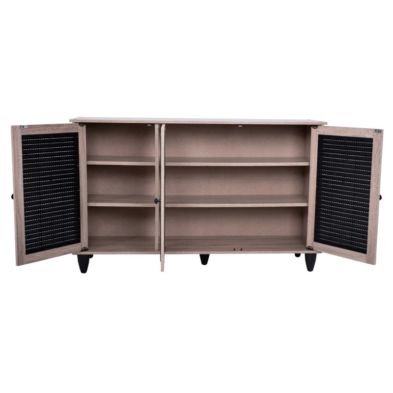 Shoe Cabinet 3 Door MCKENNA FK2267.02 melamine Sonama - black color 112x30x68,5 cm Shoe Cabinet 3 Door MCKENNA FK2267.02 melamine Sonama - black color 112x30x68,5 cm