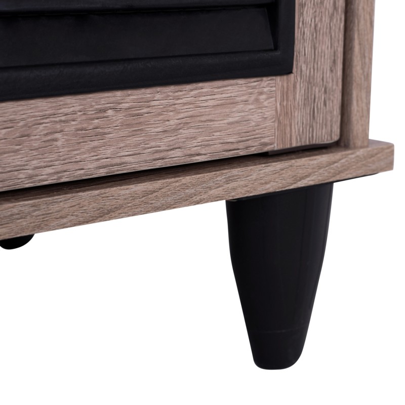 Shoe Cabinet 3 Door MCKENNA FK2267.02 melamine Sonama - black color 112x30x68,5 cm Shoe Cabinet 3 Door MCKENNA FK2267.02 melamine Sonama - black color 112x30x68,5 cm