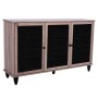 Shoe Cabinet 3 Door MCKENNA FK2267.02 melamine Sonama - black color 112x30x68,5 cm