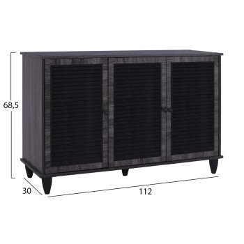 Shoe Cabinet Wooden 3 Door FK2267.01 Grey color 112x30x68,5 cm