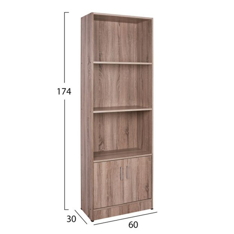 Melamine bookcase FK2269.02 sonama color 60x30x174 Melamine bookcase FK2269.02 sonama color 60x30x174