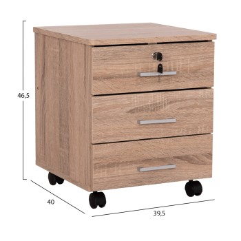 OFFICE DRAWER HAYDEN FK2282.02 MELAMINE IN SONAMA COLOR 39.5x40x46.5Hcm.