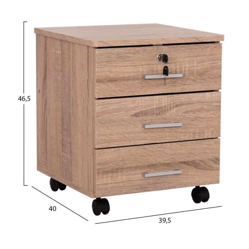 OFFICE DRAWER HAYDEN FK2282.02 MELAMINE IN SONAMA COLOR 39.5x40x46.5Hcm. OFFICE DRAWER HAYDEN FK2282.02 MELAMINE IN SONAMA COLOR 39.5x40x46.5Hcm.