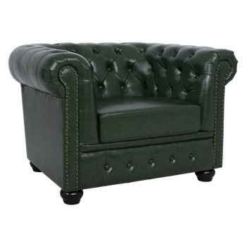 Armchair T. Chesterfield POLINA FK3011.08 Cypress Green PU 106x87x70H cm.