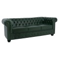 Sofa 3 Seater T. Chesterfield FK3009.08 PU Cypress Green 208x90x73 cm. Sofa 3 Seater T. Chesterfield FK3009.08 PU Cypress Green 208x90x73 cm.