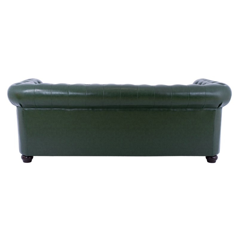 Sofa 3 Seater T. Chesterfield FK3009.08 PU Cypress Green 208x90x73 cm. Sofa 3 Seater T. Chesterfield FK3009.08 PU Cypress Green 208x90x73 cm.