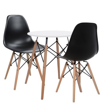 Set 3pieces Table D60 & Chairs Twist FK10307 Set 3pieces Table D60 & Chairs Twist FK10307