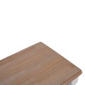 Bench for dining table FK8281 natural seat white frame 120x40x46 cm
