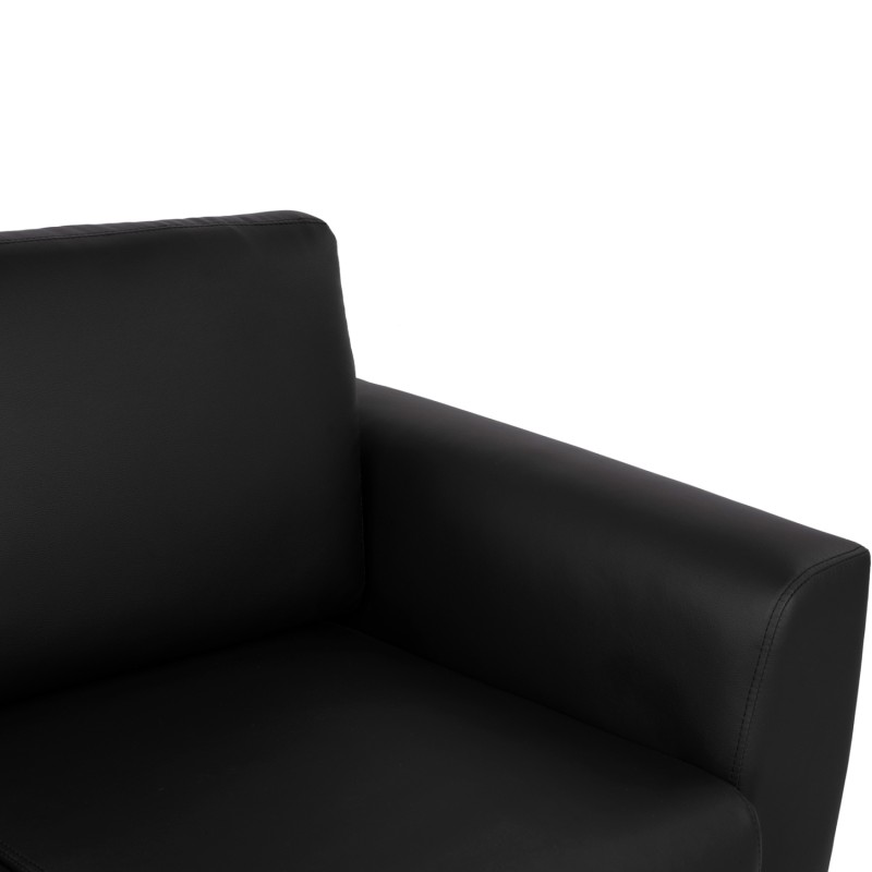 Sofa 3 seater Kenzie FK3121.31 with Black PU 190x81x81 cm Sofa 3 seater Kenzie FK3121.31 with Black PU 190x81x81 cm
