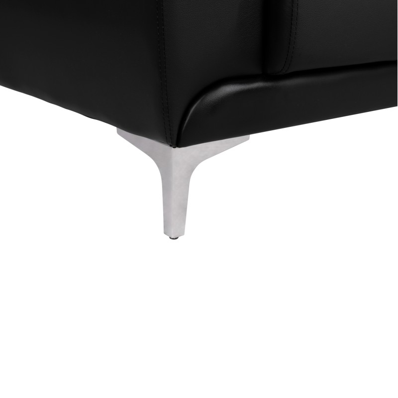 Sofa 3 seater Kenzie FK3121.31 with Black PU 190x81x81 cm Sofa 3 seater Kenzie FK3121.31 with Black PU 190x81x81 cm