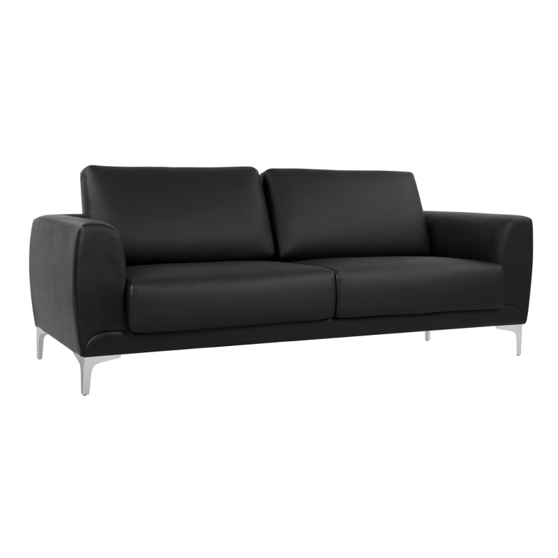 Sofa 3 seater Kenzie FK3121.31 with Black PU 190x81x81 cm Sofa 3 seater Kenzie FK3121.31 with Black PU 190x81x81 cm