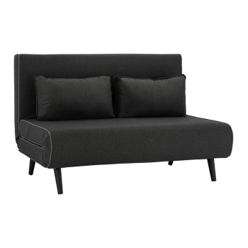 SOFABED FOR 2 PEOPLE ASMA FK3077.03 FABRIC IN DARK GREY 140x80x77Hcm.
