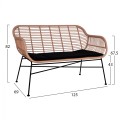 Set metallic for outdoor spaces 4 pieces Allegra FK5460 Wicker in beige color Set metallic for outdoor spaces 4 pieces Allegra FK5460 Wicker in beige color