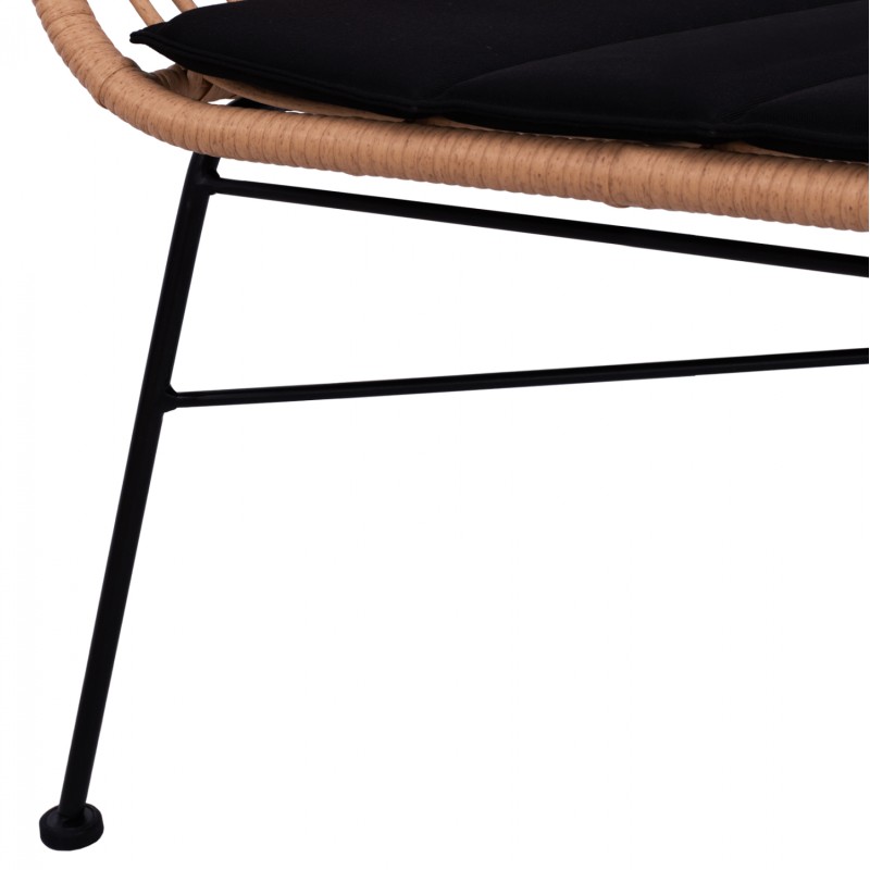 Set metallic for outdoor spaces 4 pieces Allegra FK5460 Wicker in beige color Set metallic for outdoor spaces 4 pieces Allegra FK5460 Wicker in beige color