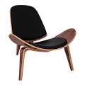 Armchair SUPERIOR PLUS FK1128.01 WALNUT color with black cushion PU 89x83x76H cm Armchair SUPERIOR PLUS FK1128.01 WALNUT color with black cushion PU 89x83x76H cm