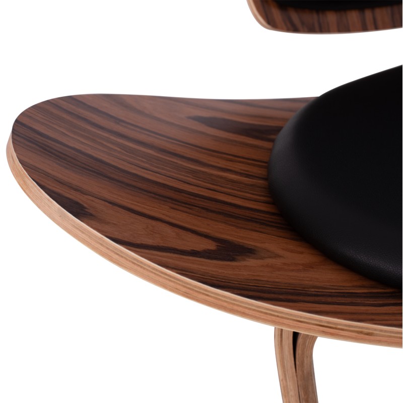 Armchair SUPERIOR PLUS FK1128.01 WALNUT color with black cushion PU 89x83x76H cm Armchair SUPERIOR PLUS FK1128.01 WALNUT color with black cushion PU 89x83x76H cm