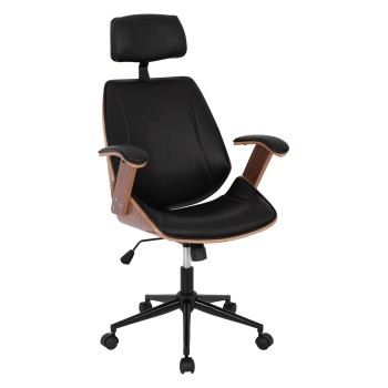 Manager's office chair Superior Pro FK1109.01 walnut color-black 63x67x123 cm