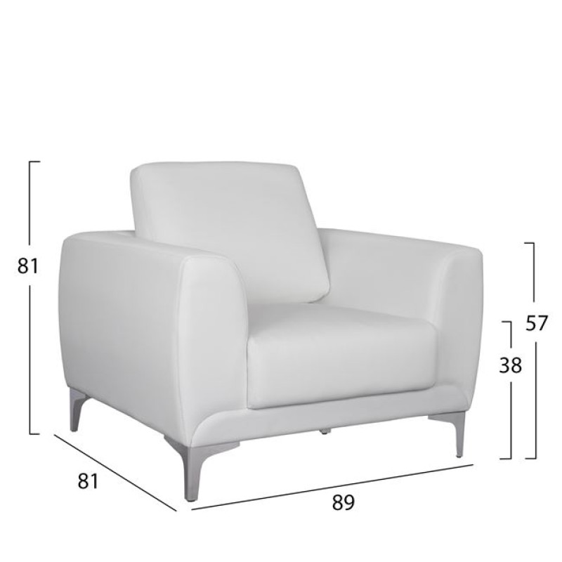 Set sofa 3 pieces Kenzie with White PU FK10329.01 Set sofa 3 pieces Kenzie with White PU FK10329.01