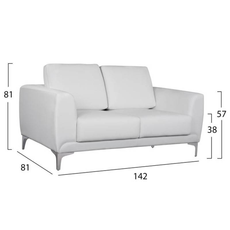Set sofa 3 pieces Kenzie with White PU FK10329.01 Set sofa 3 pieces Kenzie with White PU FK10329.01