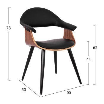 Conference armchair Superior Pro FK1111.01 walnut/black color Conference armchair Superior Pro FK1111.01 walnut/black color