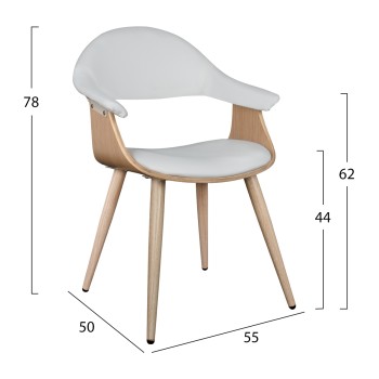 Conference armchair Superior Pro FK1111.02 sonama/white color Conference armchair Superior Pro FK1111.02 sonama/white color