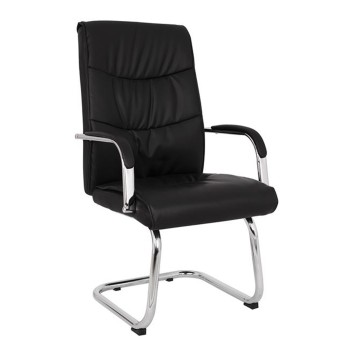 Conference chair JACOB FK1045.11 Black PU with chromed base 57x66,5x102 cm
