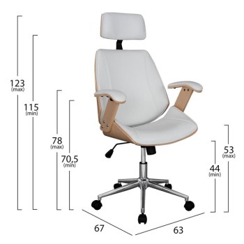 Manager's Office chair Superior Pro FK1109.02 Sonama-White 63x67x123 cm