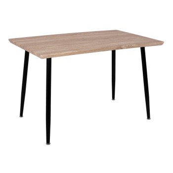 Dining Table PALOMA FK8334.01, 120x70x76,5-sonoma, black legs