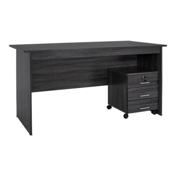 Office set 2pieces Office & Cabinet Grey color FK10337.01
