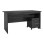Office set 2pieces Office & Cabinet Grey color FK10337.01