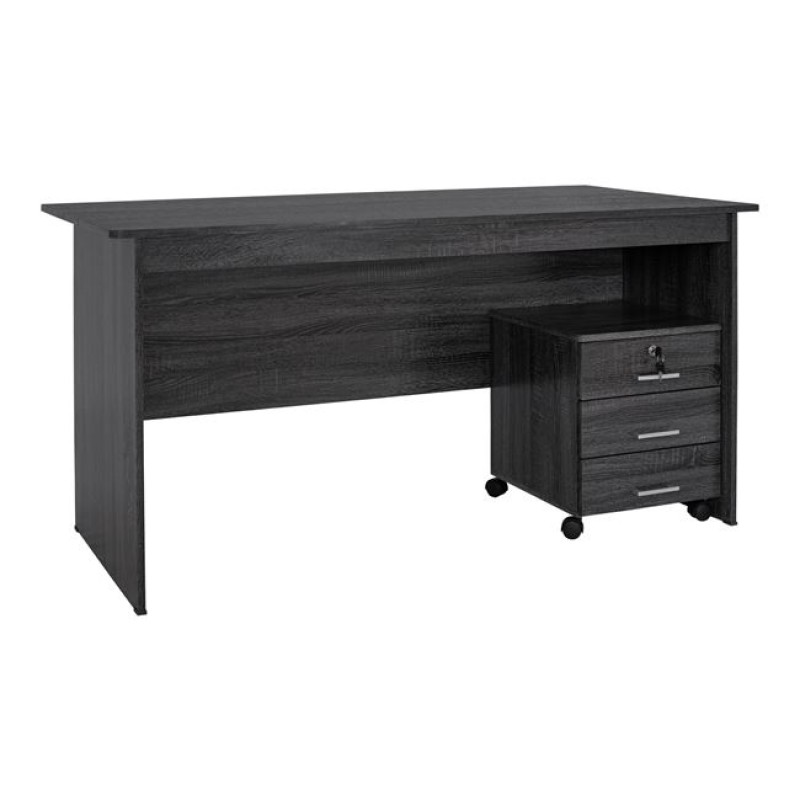 Office set 2pieces Office & Cabinet Grey color FK10337.01 Office set 2pieces Office & Cabinet Grey color FK10337.01
