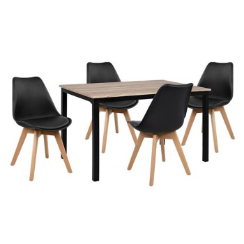 Set Dining Table 5 pieces FK10341 Table 110x70x76 cm & 4 chairs Vegas