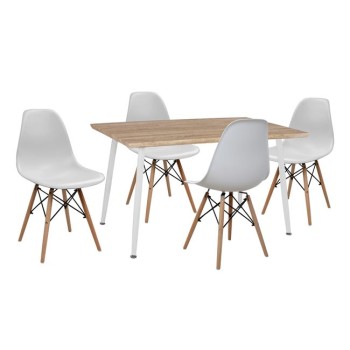 Set Dining Table 5 pieces FK10349.02 Table 120x70x76,5 cm  & Chairs Twist