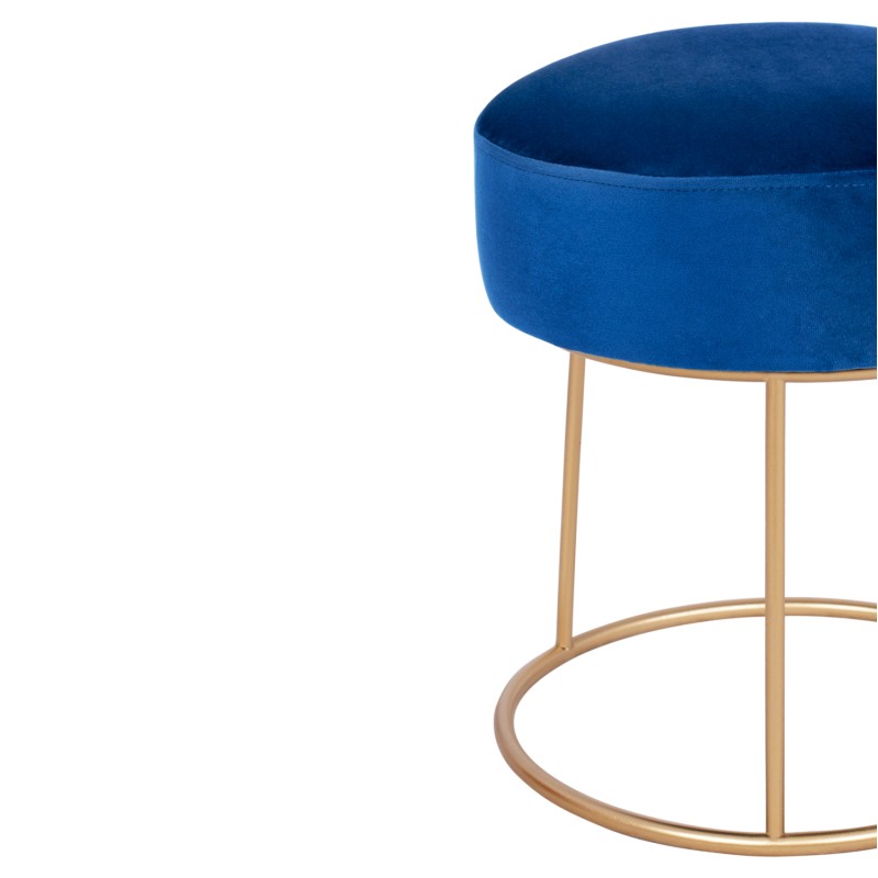 Stool Karlo FK8411.08 Blue with gold Base ''36x38 h cm