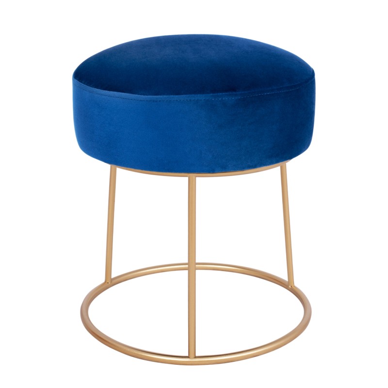 Stool Karlo FK8411.08 Blue with gold Base ''36x38 h cm