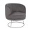 Armchair Arien FK8403.01,velvet grey,silver base 80x75x82cm