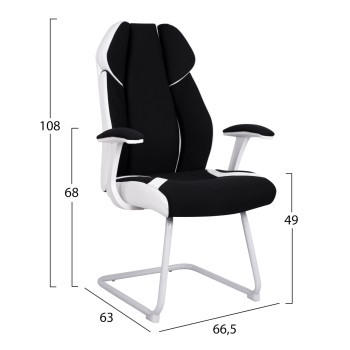 Conferenece office chair FK1102.02 in black and white color 66,5x63x108cm Conferenece office chair FK1102.02 in black and white color 66,5x63x108cm