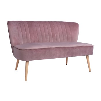 SOFA ANDY IN DUSTY PINK VELVET FK8401.02 128x70x77Y cm.