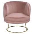 VELVET ARMCHAIR ARIEN FK8403.02 DUSTY PINK, GOLDEN BASE 80x75x82cm