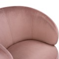 VELVET ARMCHAIR ARIEN FK8403.02 DUSTY PINK, GOLDEN BASE 80x75x82cm