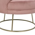 VELVET ARMCHAIR ARIEN FK8403.02 DUSTY PINK, GOLDEN BASE 80x75x82cm