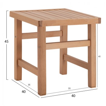 Stool-Table Natural Soaking Koli 40x40x45 cm FK289.03