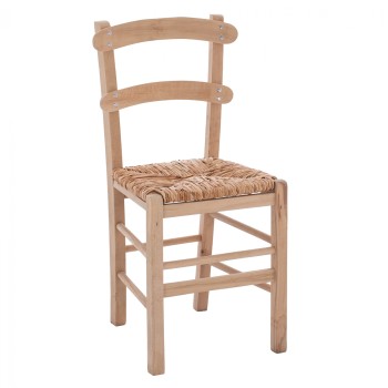 Traditional chair with straw Unpainted FK10370.02