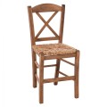 Traditional chair with straw crossed walnut FK10371.01 Traditional chair with straw crossed walnut FK10371.01