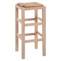 Wooden stool withour back with straw FK10378.02 Wooden stool withour back with straw FK10378.02