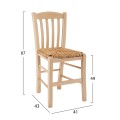 Traditional chair with straw unpainted FK10376.02 Traditional chair with straw unpainted FK10376.02