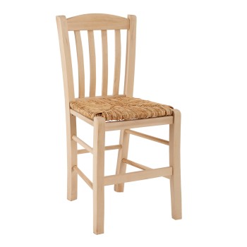 Traditional chair with straw unpainted FK10376.02