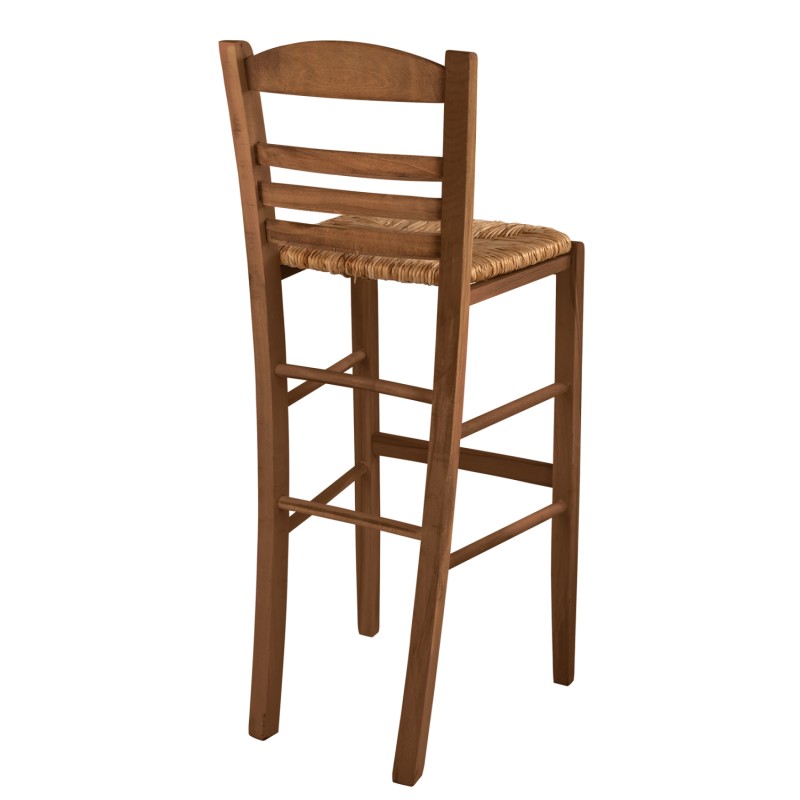 Traditional Stool with straw Walnut FK10377.01 Traditional Stool with straw Walnut FK10377.01