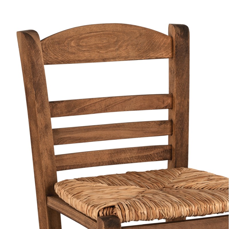 Traditional Stool with straw Walnut FK10377.01 Traditional Stool with straw Walnut FK10377.01